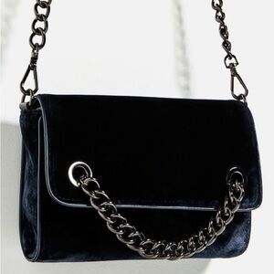 Zara Crushed Velvet Holiday Bag - clutch or crossbody